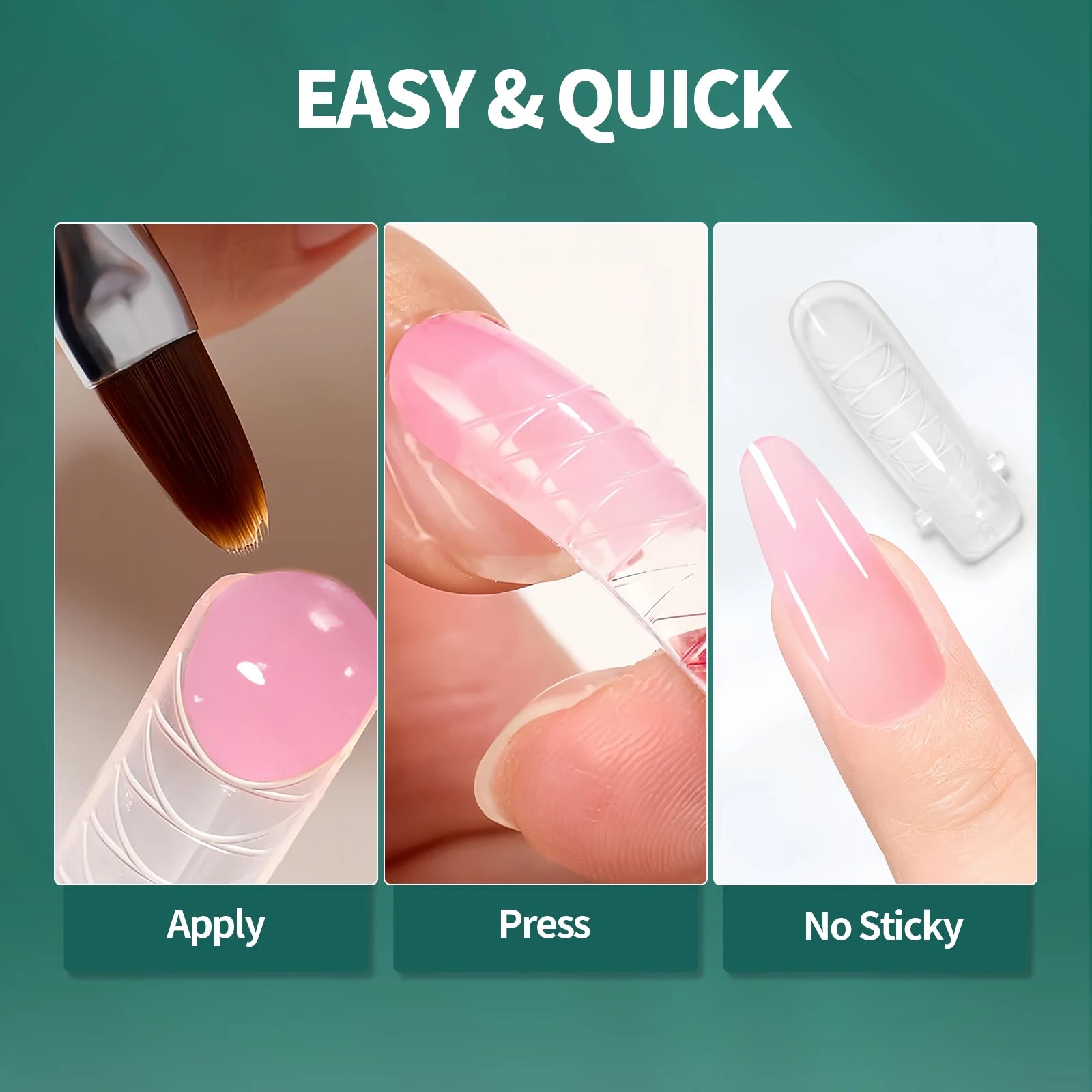 Moules réutilisables à double forme pour ongles, 75/150/288/360 pièces, avec échelle, différentes tailles et formes, kit DIY Nail Art