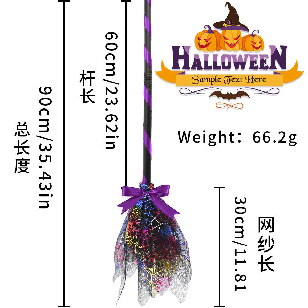Décoration Balai de Sorcière pour Enfants – Accessoire Halloween, Photo