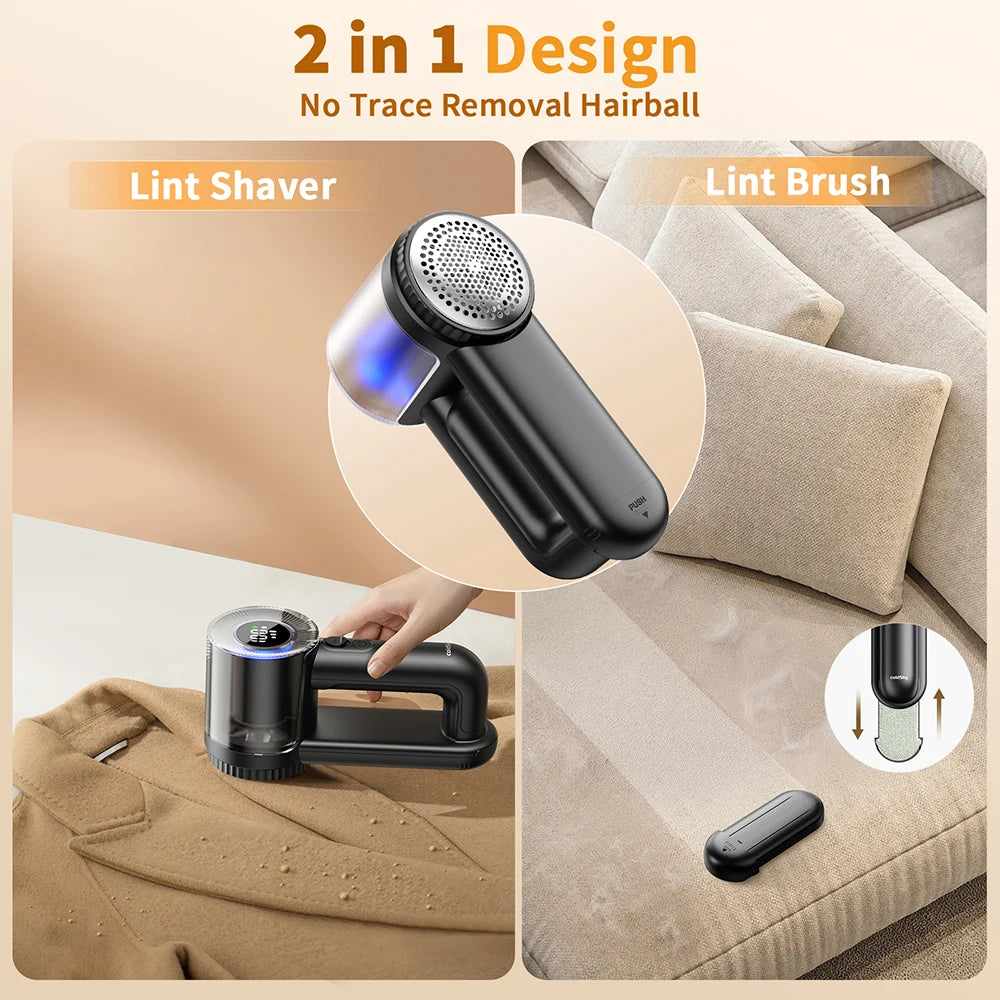 Rechargeable Electric Fabric Shaver with Digital Display, Lint Remover for Sweaters, Blankets and Clothes