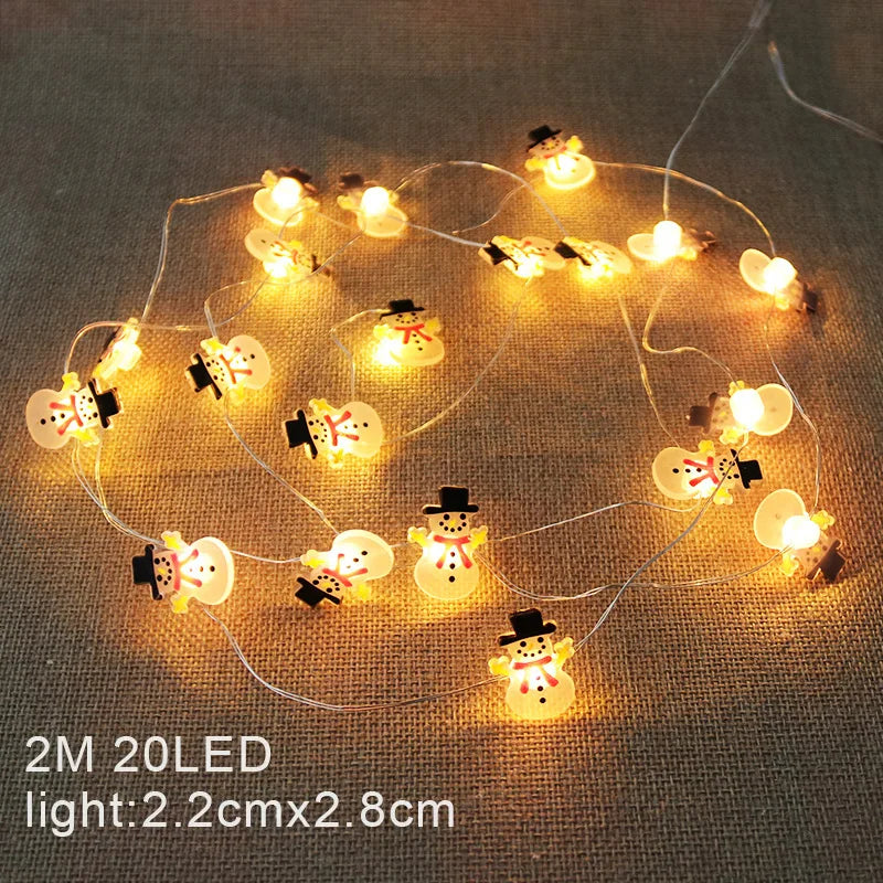 Guirlande lumineuse flocons de neige 2 m – 20 LED, décoration de Noël