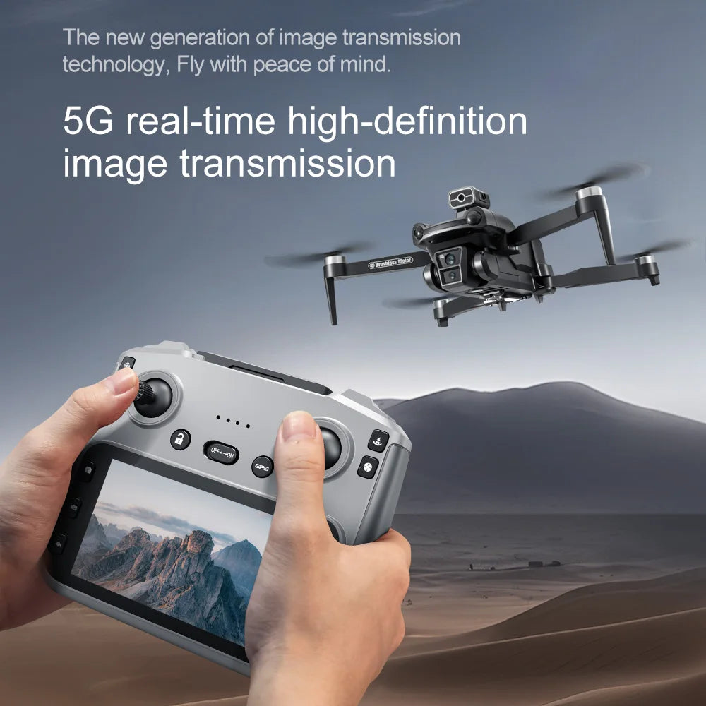 Drone GPS V198MAX 5G 8K – Double caméra, écran intégré, évitement d’obstacles laser