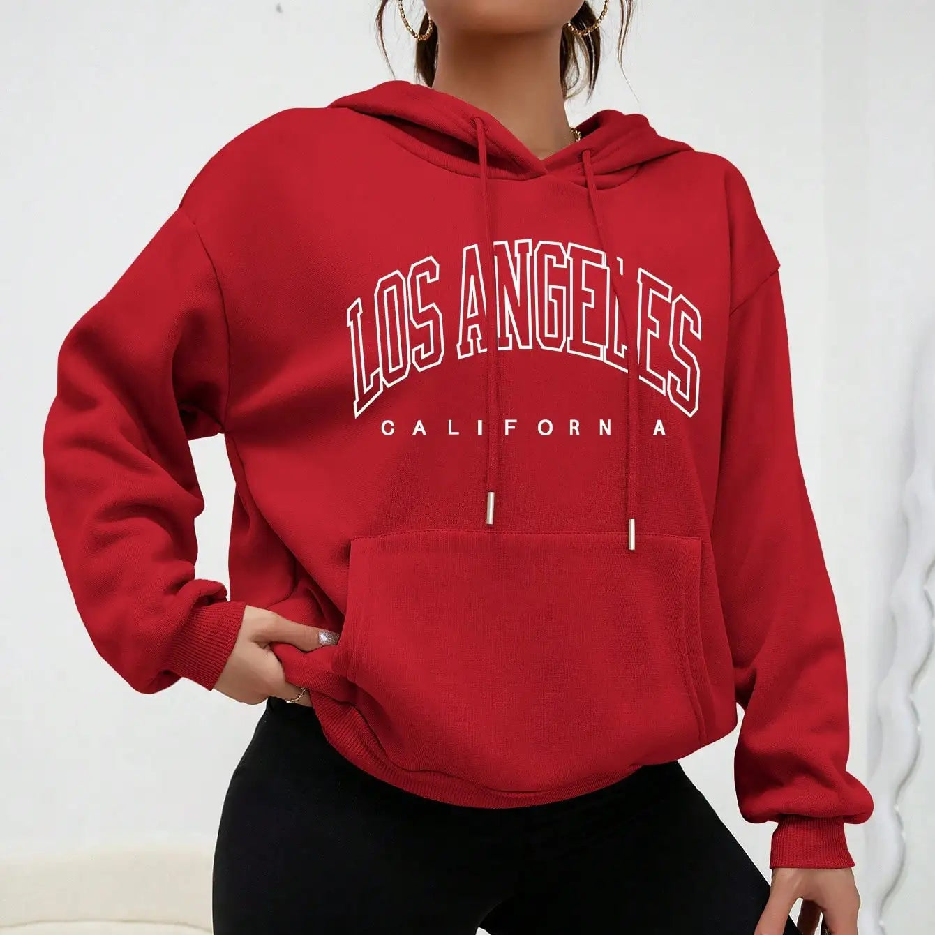 Sweats à capuche Style américain sweat à capuche décontracté Hip Hop Los Angeles Art lettre conception femmes