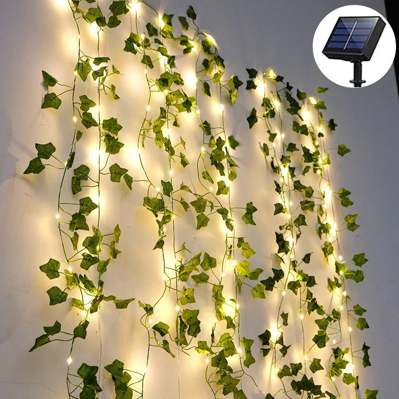 Waterproof Solar String Lights 10m 100LED 5m 50 LED Maple Tree Style Outdoor Decoration Garden Decoration 