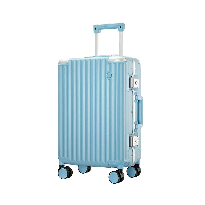 Valise rigide en PC avec cadre en aluminium – bagage à roulettes à serrure TSA, 20, 24 et 26 pouces