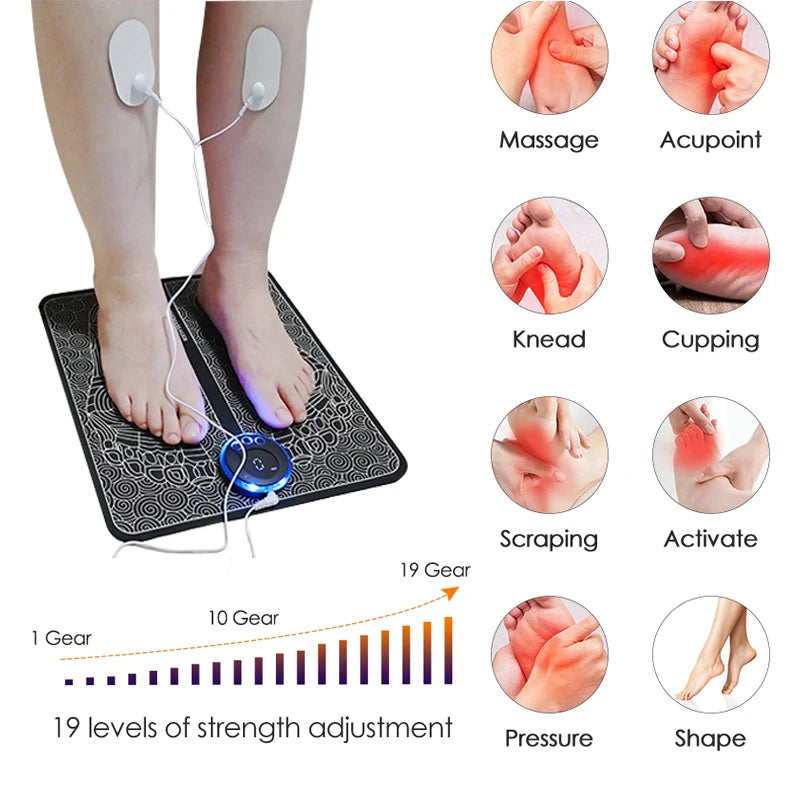 EMS Foot Massager Cushion for Otolaryngology Institutes, Foot Acupuncture Point Massage