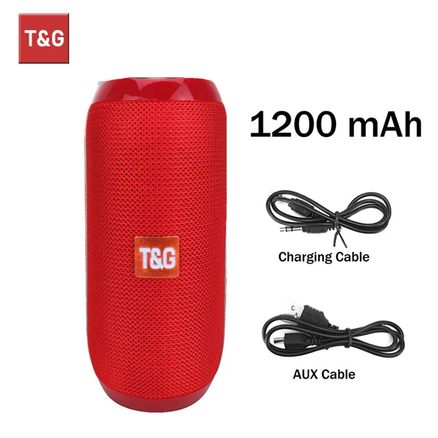 Enceinte Bluetooth Portable T&G TG117 – TWS, Son Stéréo Surround, avec Radio FM & Lecteur Carte TF (Copie)