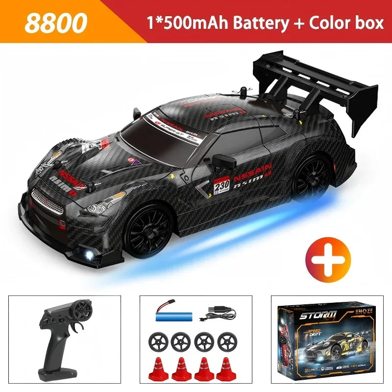 Oike 1:24 télécommande dérive RC voiture 4WD voitures de course à grande vitesse 2.4G modèle de véhicule radiocommandé jouet cadeau pour enfants adultes