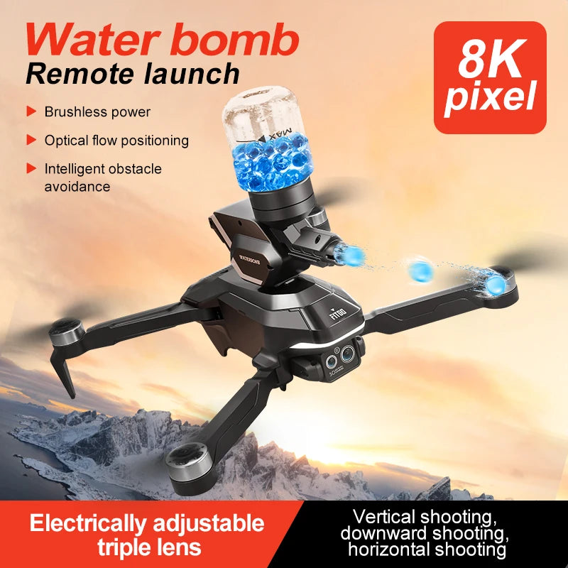 Drone M2 8K avec 3 Caméras et Bombes à Eau