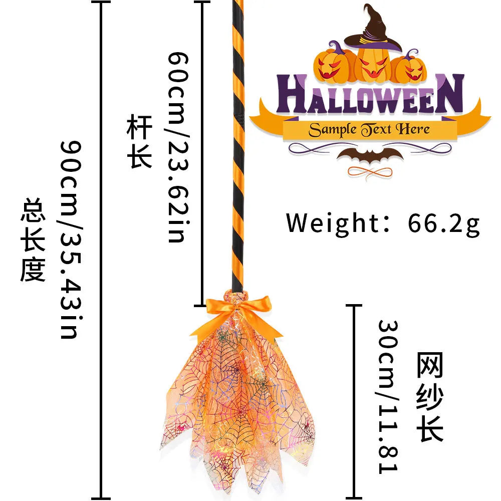 Décoration Balai de Sorcière pour Enfants – Accessoire Halloween, Photo