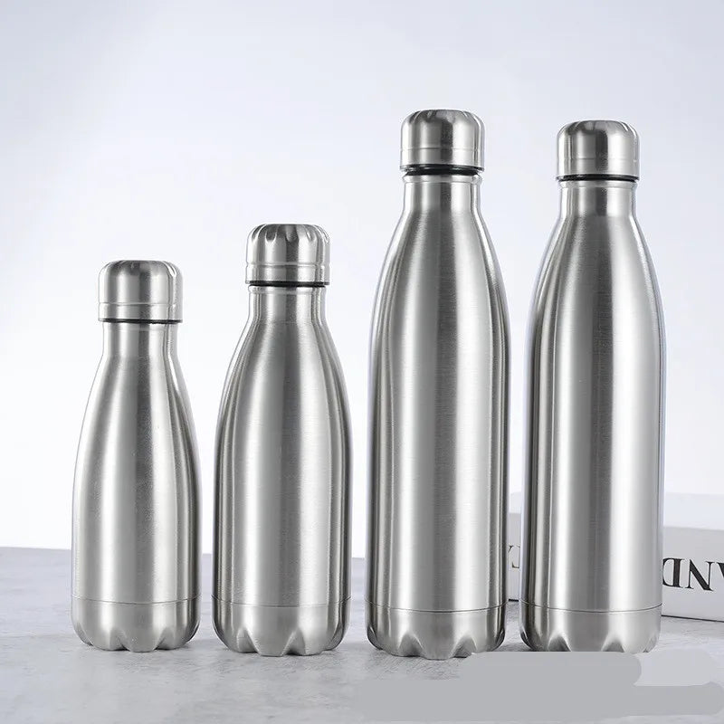 Stainless Steel Water Bottle for Outdoor and Travel, 1 Liter Item, Free Shipping, Standard, 500 750 1000ml