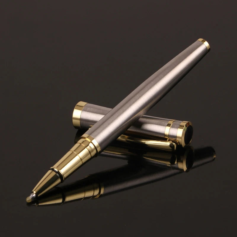 Metal Ballpoint Pen with Clip, Signature Ballpoint Pens for Business Writing, Office Stationery 