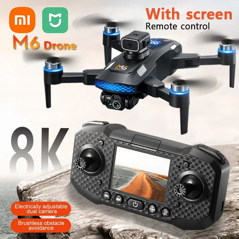 Drone Xiaomi Mijia M6 Drone 8K Professionnel – Double Caméra 5G WiFi FPV avec Écran Télécommande