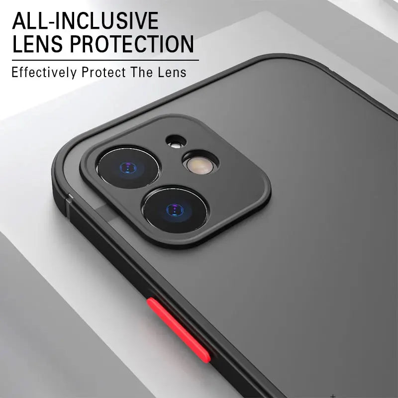 Matte Silicone Shockproof Case for iPhone 13 Pro Max, 6, 6S, X, XS, 7 Plus, 8 Plus, 7, 8, SE, 6, 6S Plus