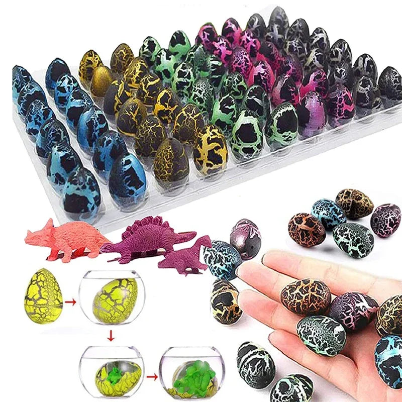 10Pcs/Set Magic Dinosaur Eggs Hatching in Water for Kids Animal Breeding Toy Gifts 