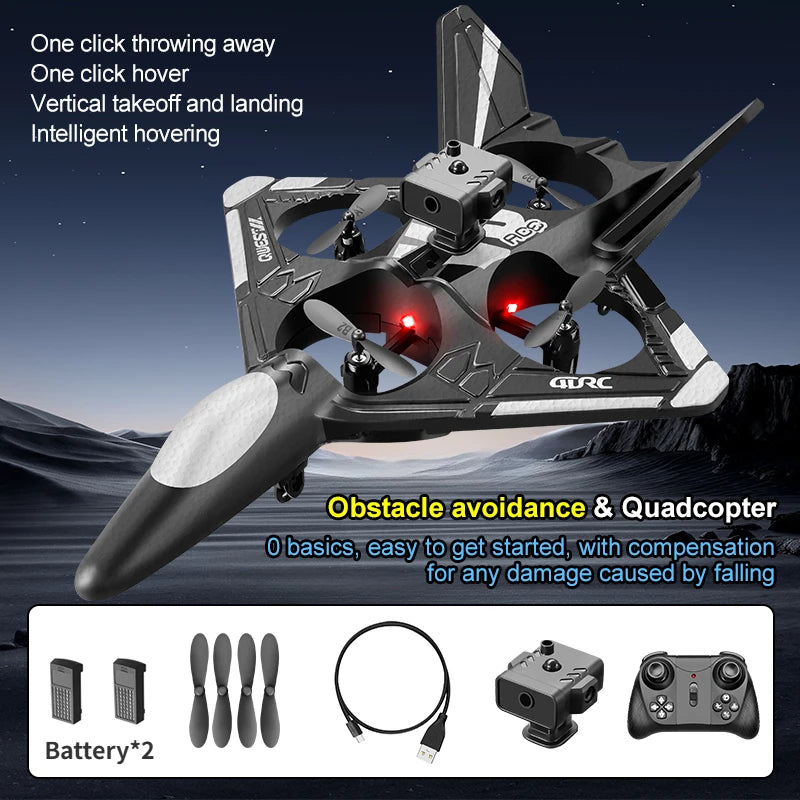 Avion RC en mousse V31 Pro avec caméra 6K et contrôle radio 2.4G