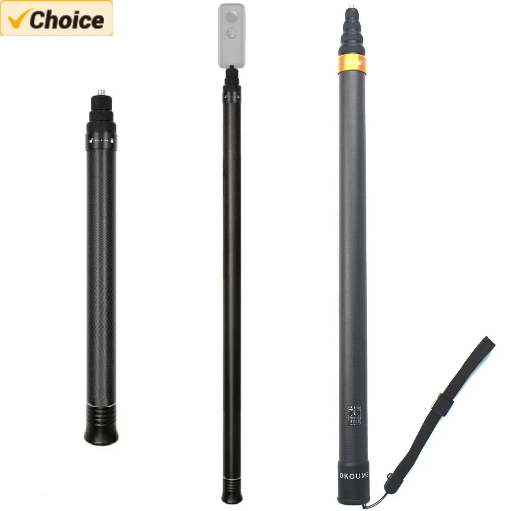 Invisible Rainbow Edition Selfie Stick Carbon Fiber Insta360 Bery ZanPro ONE RS Accessories for GoPro Insta 2.9 360m 3m 