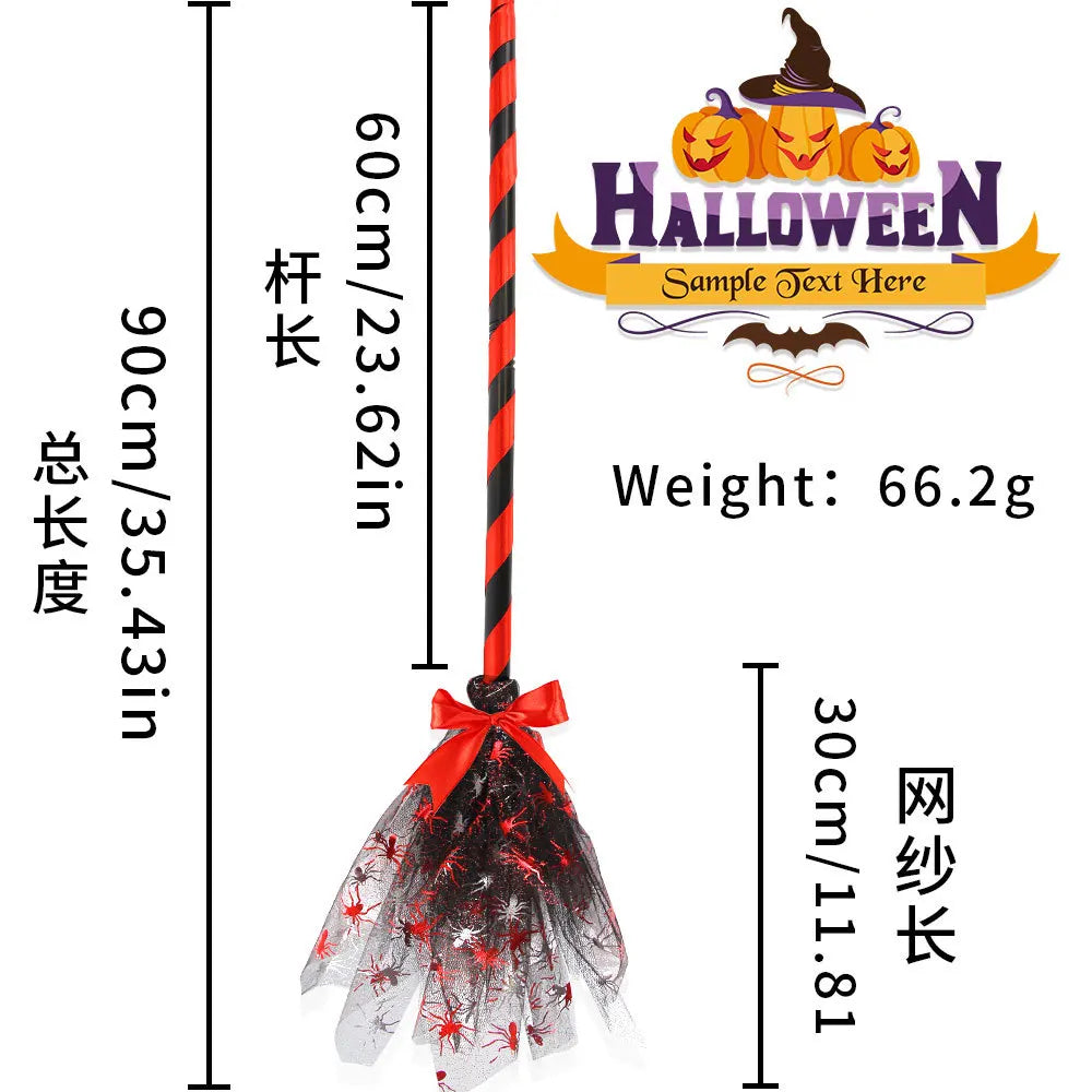 Décoration Balai de Sorcière pour Enfants – Accessoire Halloween, Photo