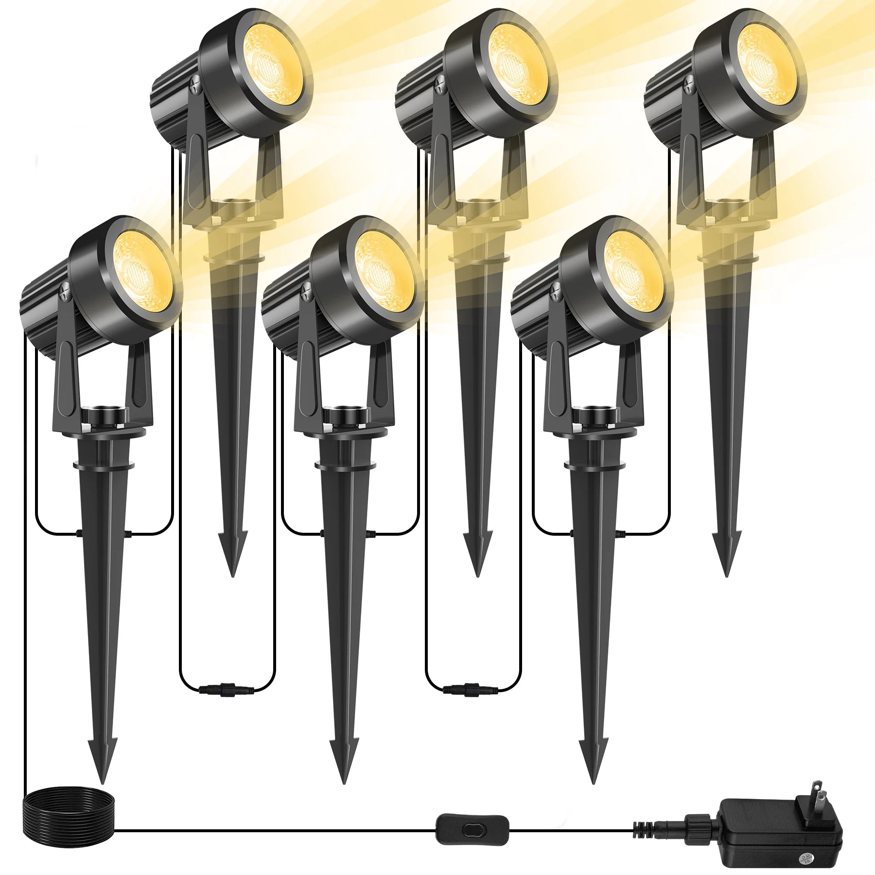 Niedervolt-wasserdichte LED-Lampe, Außenbeleuchtung, dekorative Landschaftsleuchte, ideal für Rasen oder Garten, RGB, 3000K