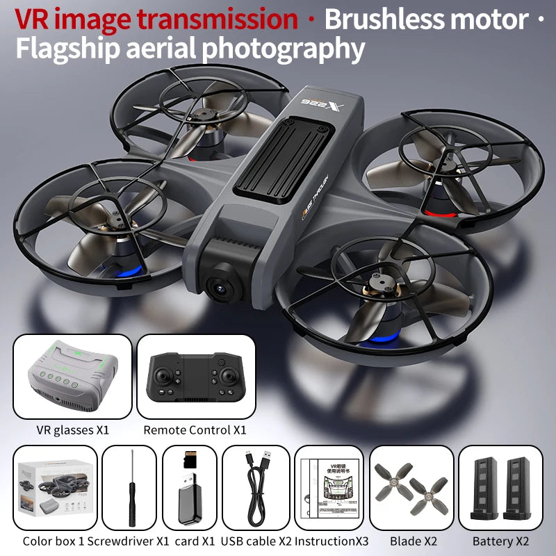 2025 VR X226 Drone 6K HD – Quadcopter RC avec Moniteur et Caméra