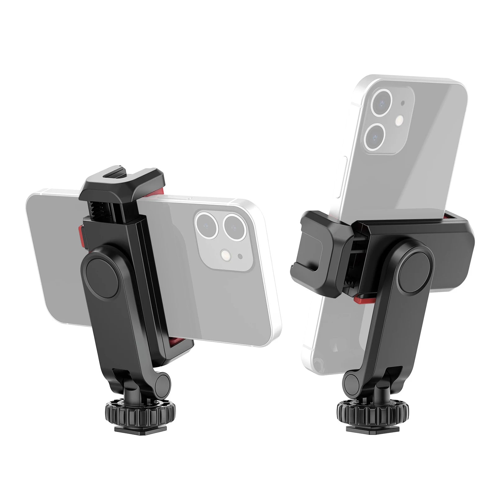 Multifunctional Smartphone Holder Clamp, Rotatable Phone Tripod Mount, Cold Shoe Mounts for Smartphone 