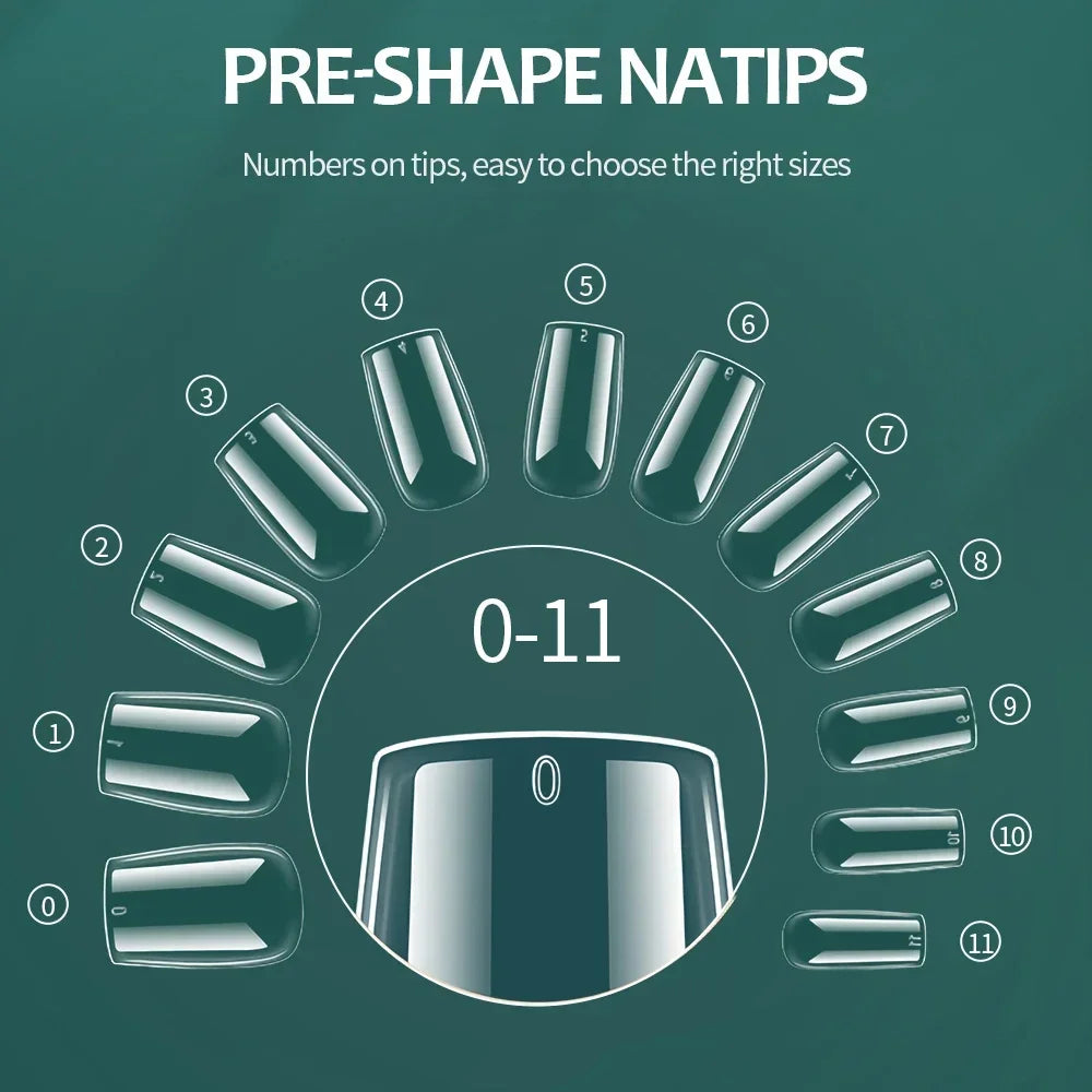 Faux Ongles Nailpop 600 pièces – Capsules Gel Souple Full Cover Multi-Formes