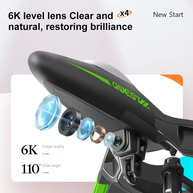 Avion RC en mousse V31 Pro avec caméra 6K et contrôle radio 2.4G