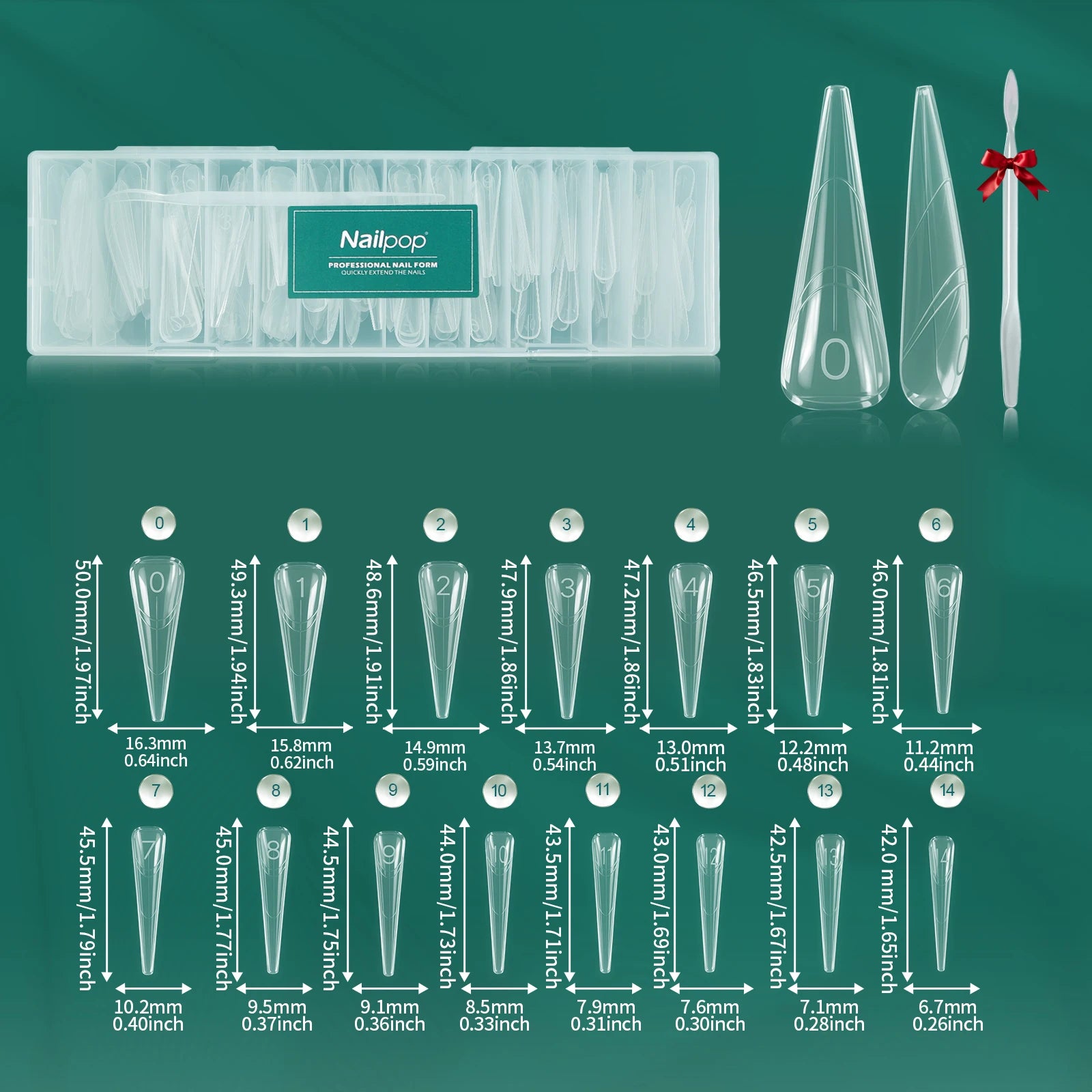 Formes d’ongles français double forme, 360 pièces, 6 styles uniques