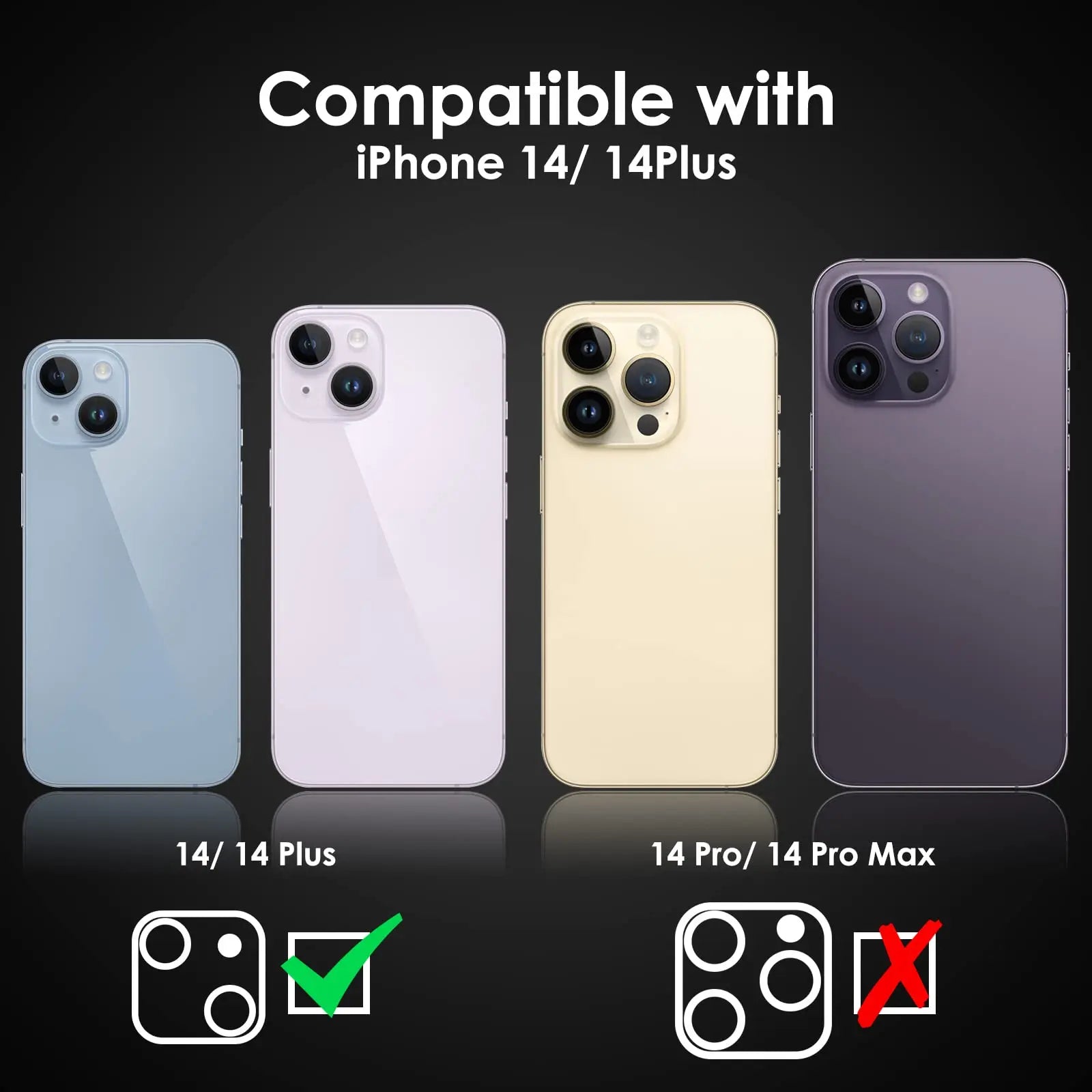 Protecteur d’objectif appareil photo 3D KENNAGE pour iPhone – Ultra HD (lot de 3)