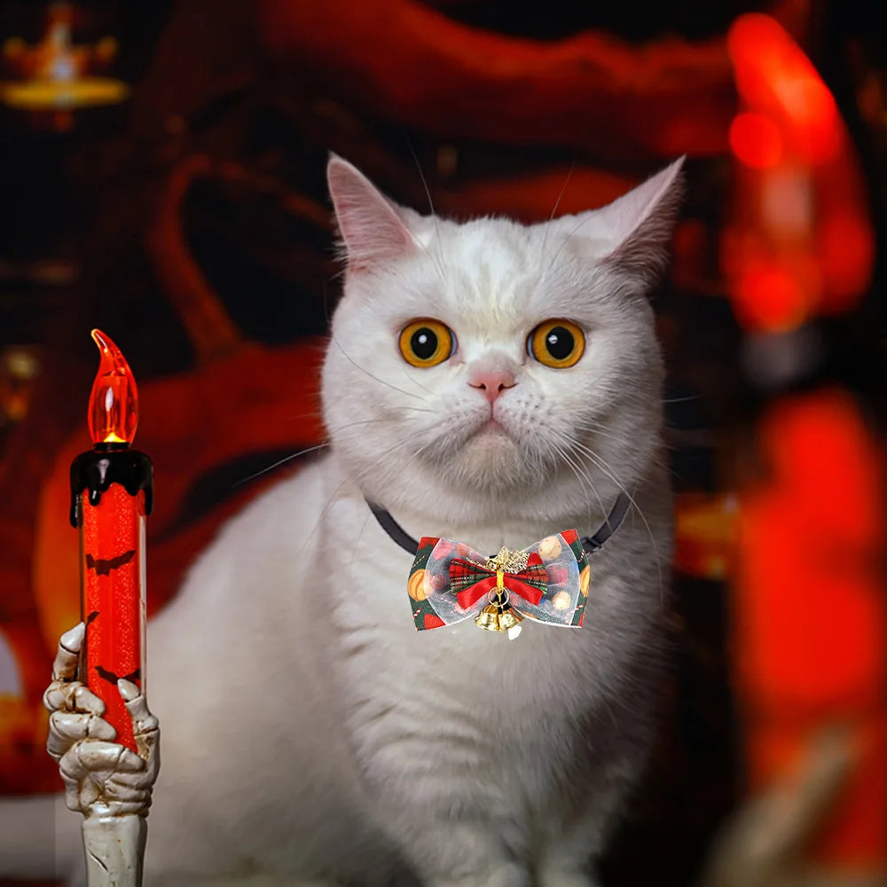 Collier décoratif pour animaux de compagnie, père Noël, wapiti, chat, chien