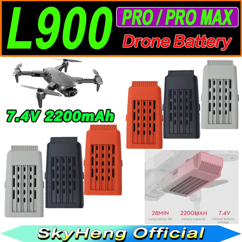 1-20 pièces LYZRC L900Pro batterie 7.4V 2200mAh pour batterie originale L900 PROMAX Dron pour Drone L900 PRO pièces d'accessoires