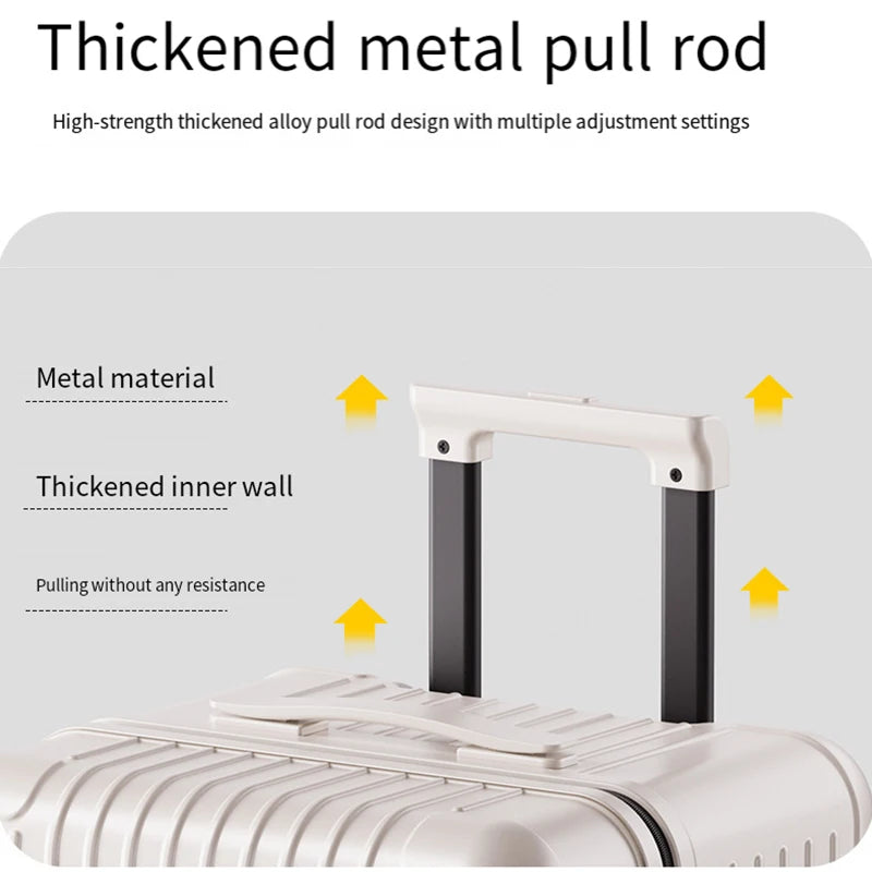 Valise rigide en PC SUSHIMU – bagage à roulettes avec cadre en plastique, 20, 24, 26 et 28 pouces