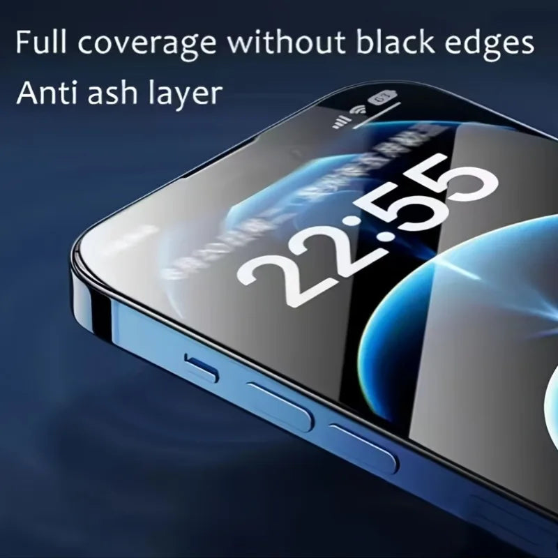 Verre trempé anti-espion pour iPhone – Protection écran confidentialité 3 films