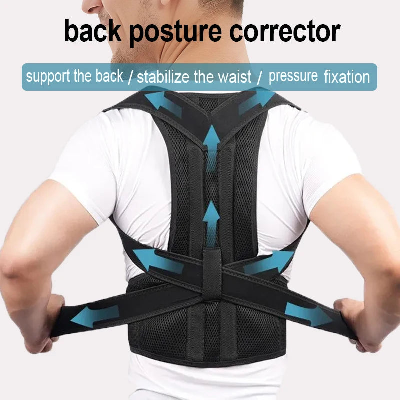 Posture Back Brace for Improved Spine, Launched Support, Belt, Upper and Lower Back 