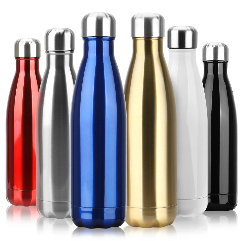 HI 500ml Double Wall Stainless Steel Vacuum Insulated Sports Bottle BPA Free 