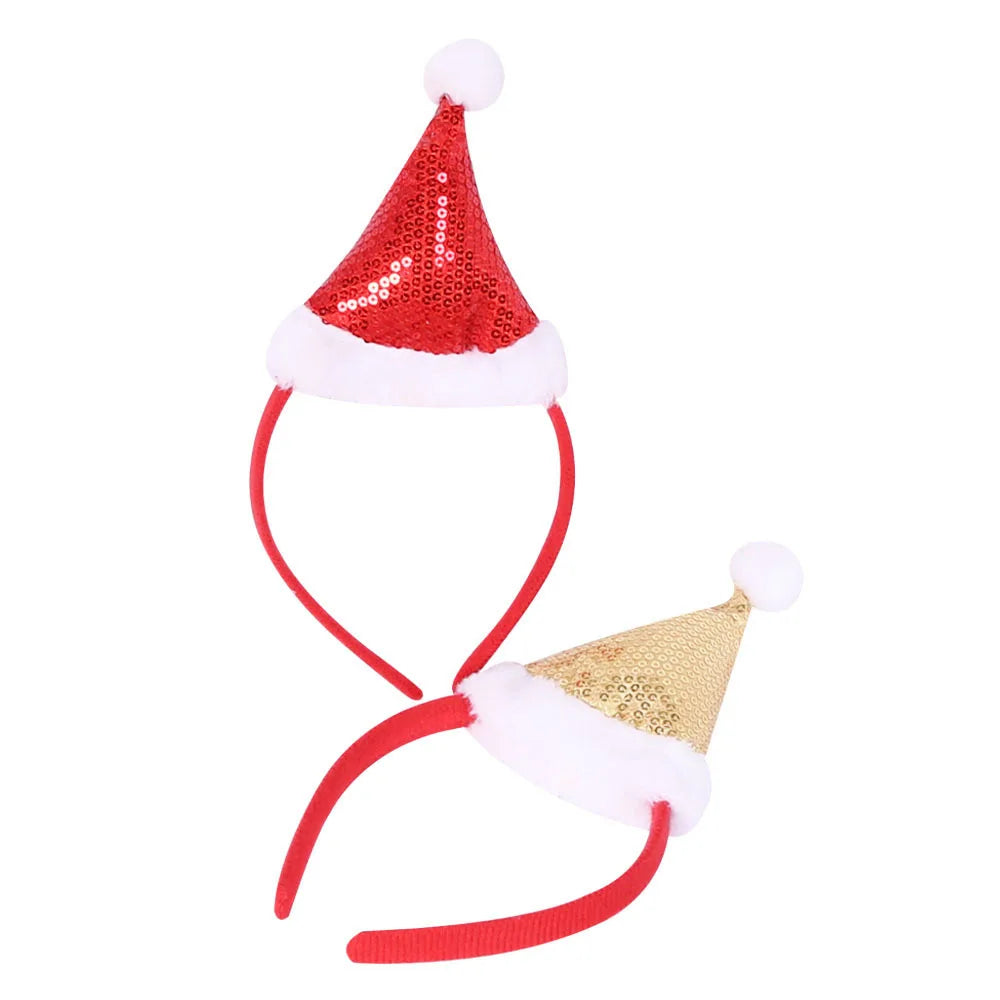 Serre-tête décoratif de Noël, or, argent, rouge