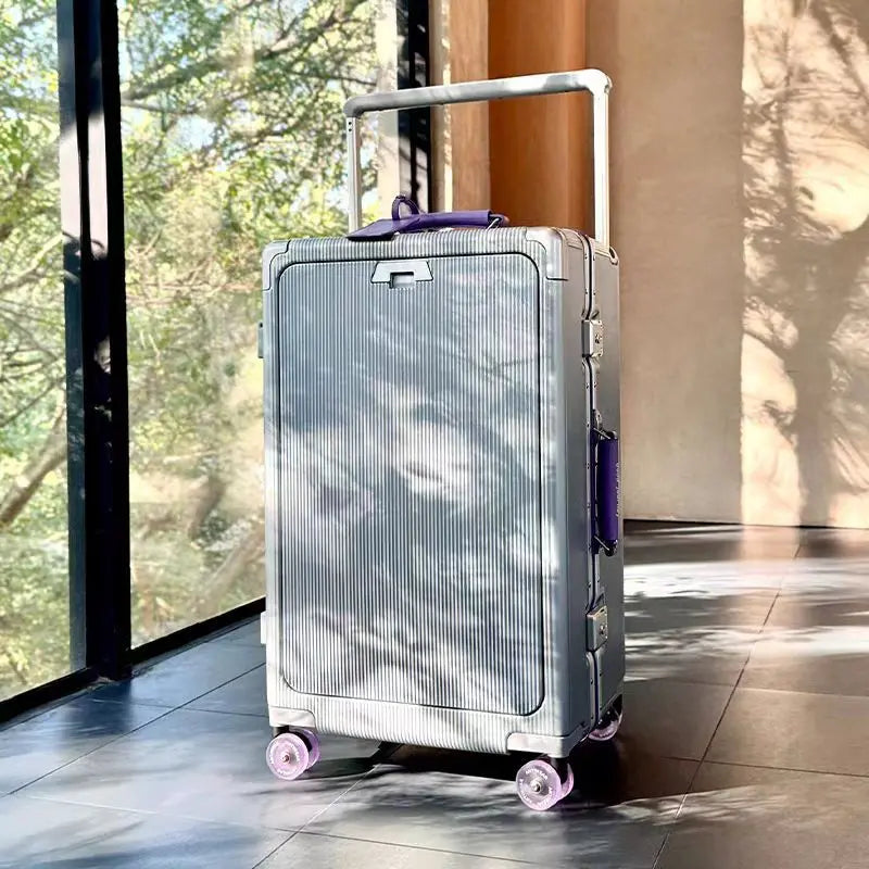 Valise à ouverture frontale SUSHIMU Trade 2025 – nouvelle poignée télescopique, bagage à main pour hommes et femmes, 20 pouces