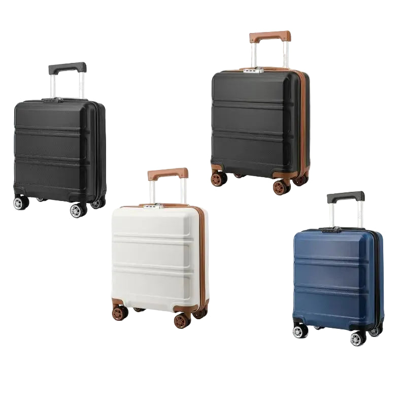 Mallette KONO 45x36x20 cm – Bagage à main cabine, coque rigide ABS, 4 rouleaux, serrure TSA