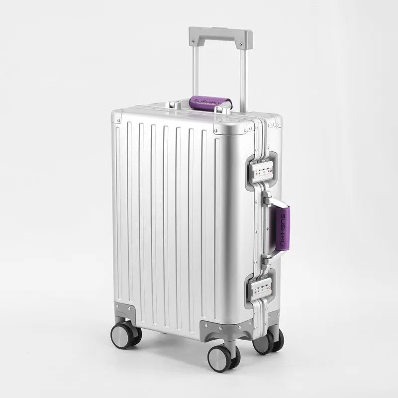 Valise tout en alliage d’aluminium et de magnésium – nouveau modèle 2025, bagage à main pour hommes et femmes, 20 et 24 pouces