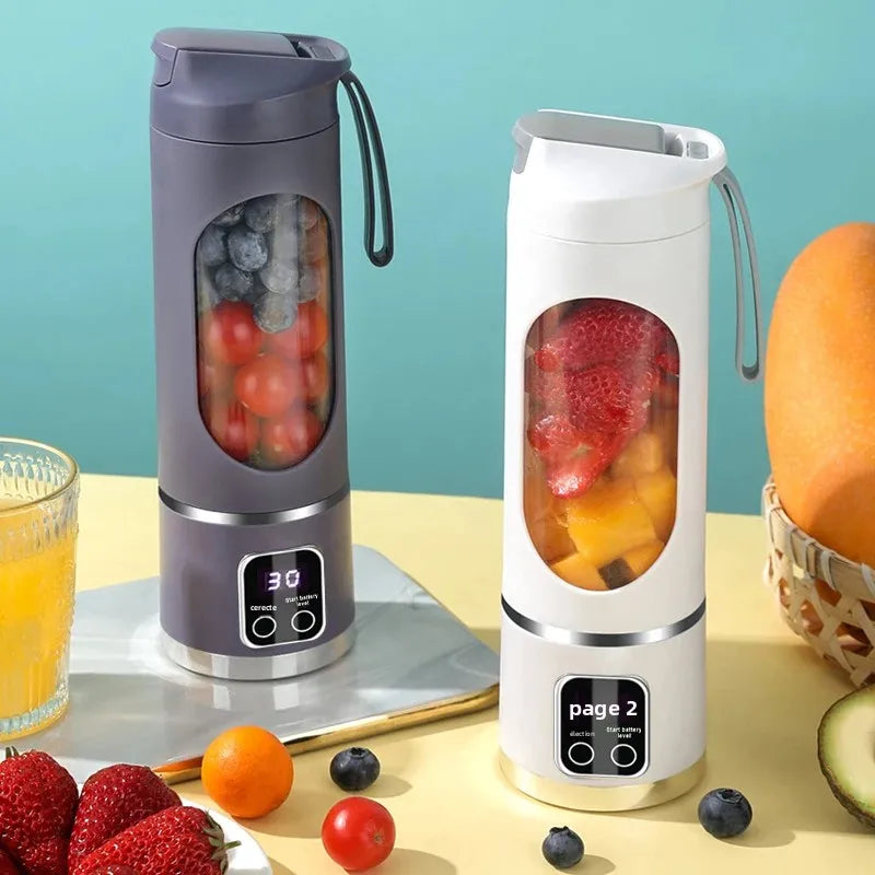 Presse-fruits Portable 450ml – 10 Lames, 3 Vitesses, Rechargeable USB, Smoothies & Glace