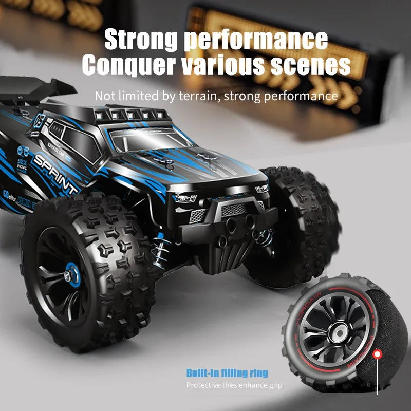 CAMION MONSTRE RC 1:16 TSRC-Jouet de camion de course de dérive à grande vitesse pour enfants et adultes, voiture RC brossée, télécommande tout-terrain, super sans balais, 1:16, 85 km/h, 50 km/h, 4x4