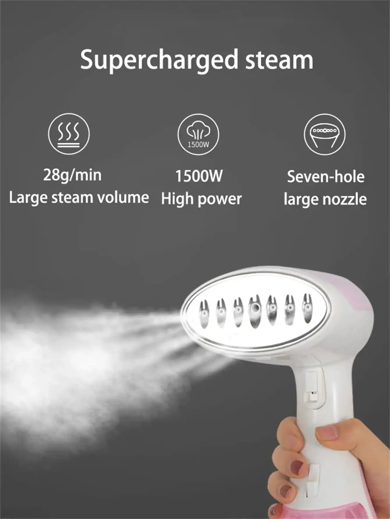 Défroisseur vapeur portable pour vêtements, 1500W, 300ml, appareil de nettoyage électrique pour la maison