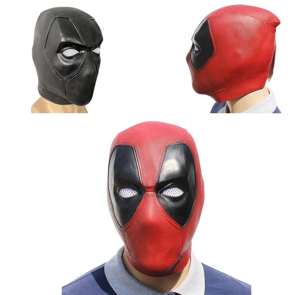 Cosplay film personnage super-héros noir ou rouge Deadpool drôle Halloween masque complet carnaval fête Mardi Gras accessoires de déguisement