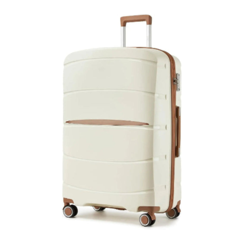 Valise cabine légère en polypropylène S/M/L KONO – 4 roues spinner, chariot rigide avec serrure TSA