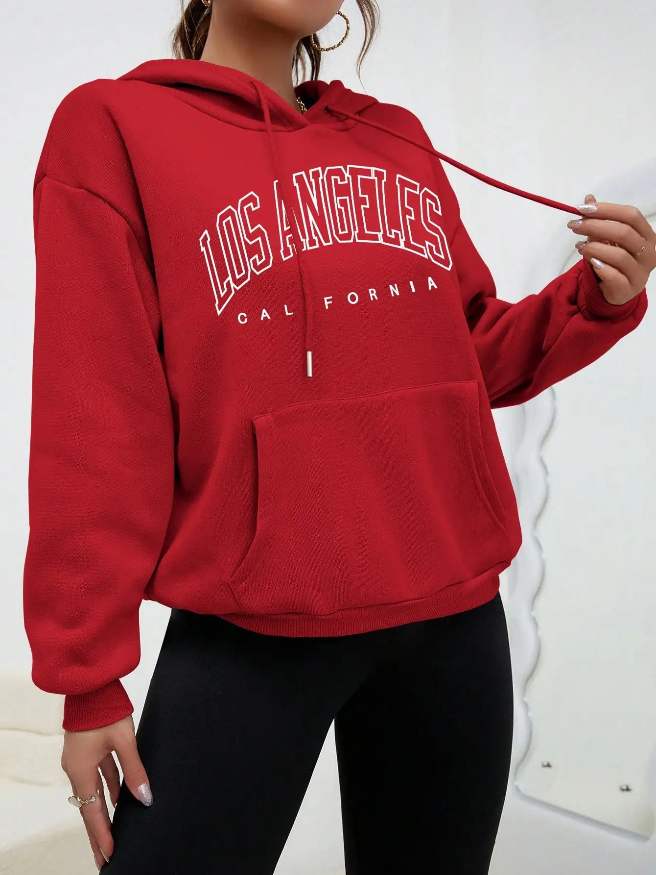 Sweats à capuche Style américain sweat à capuche décontracté Hip Hop Los Angeles Art lettre conception femmes