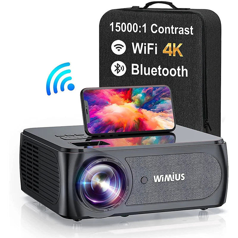 Projecteur Vidéo Wimius K8 500 ANSI Full HD – WiFi 5G Bluetooth Home Cinéma