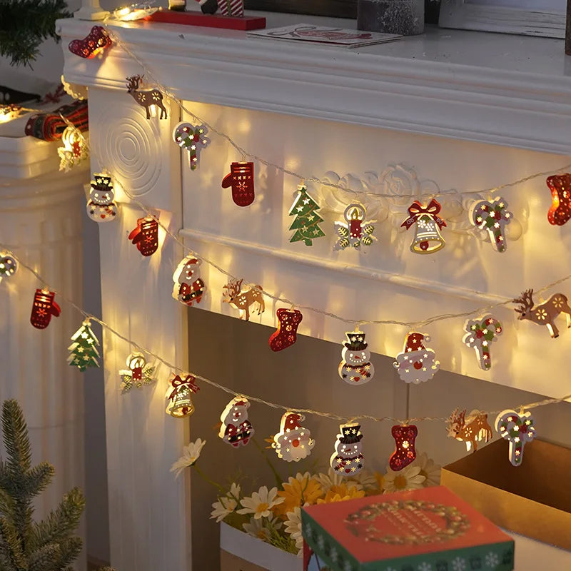 Guirlande LED suspendue pour arbre de Noël, 1,5/3 m, éclairage féerique pour décoration de maison