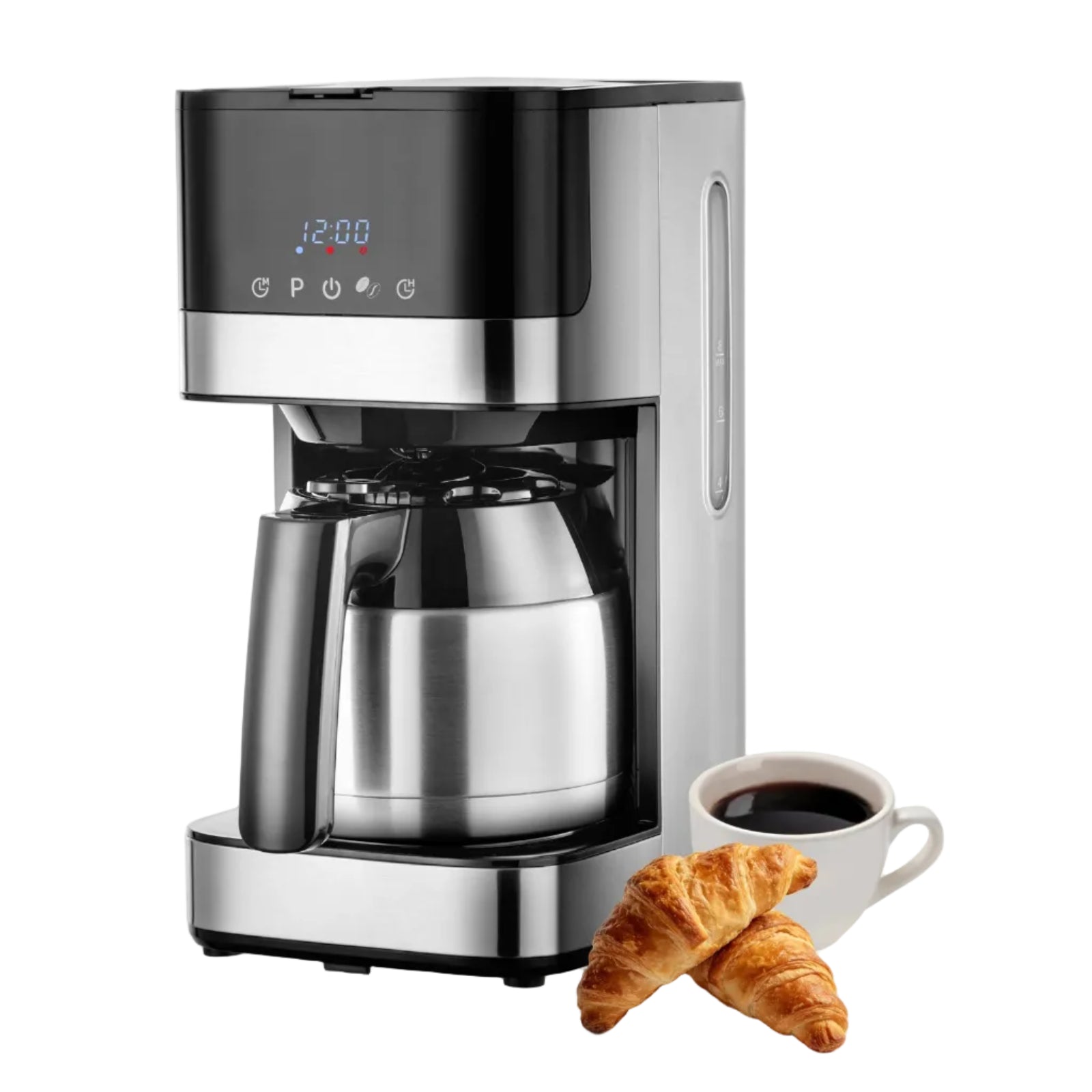 Machine à café filtre avec carafe isotherme en acier inoxydable