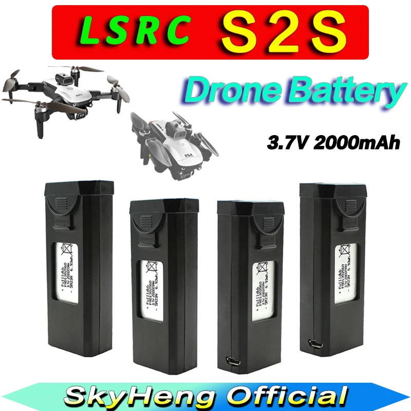 Batterie originale pour Drone LSRC S2S, 3.7V, 2000mAh, pour Qudcopter RC LS-S2S, accessoires de rechange, pièces