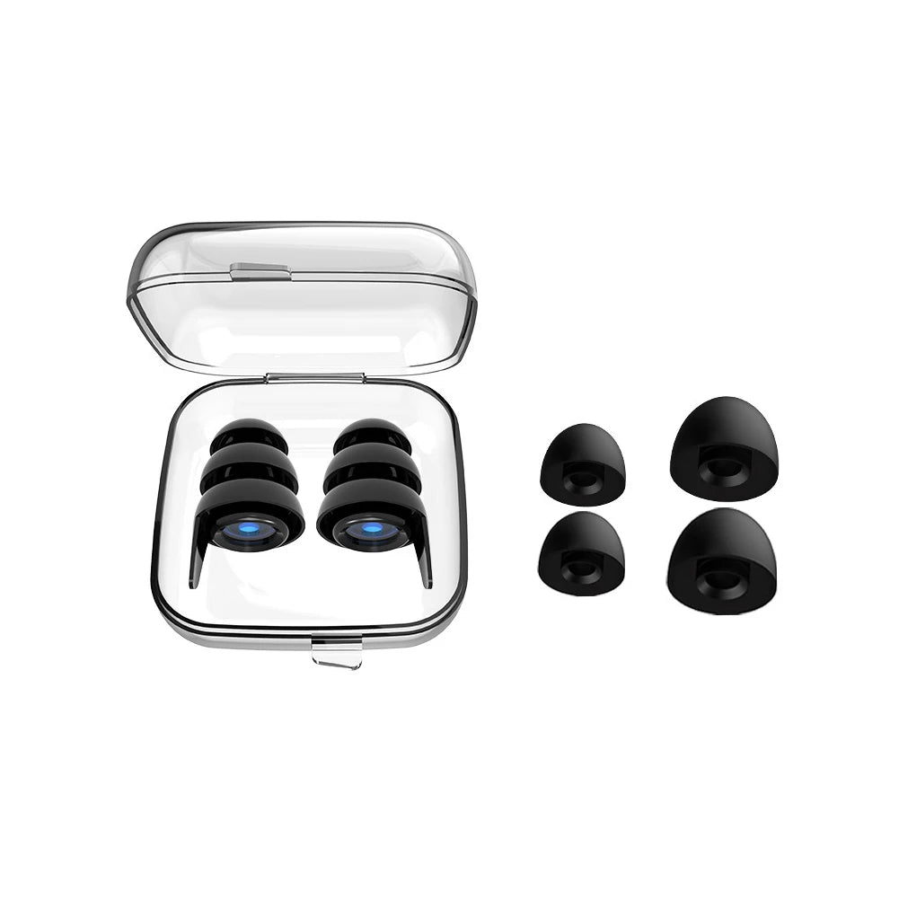 Bouchons d'oreille anti-bruit en silicone pour le sommeil, réduction du bruit, protection auditive, voyage