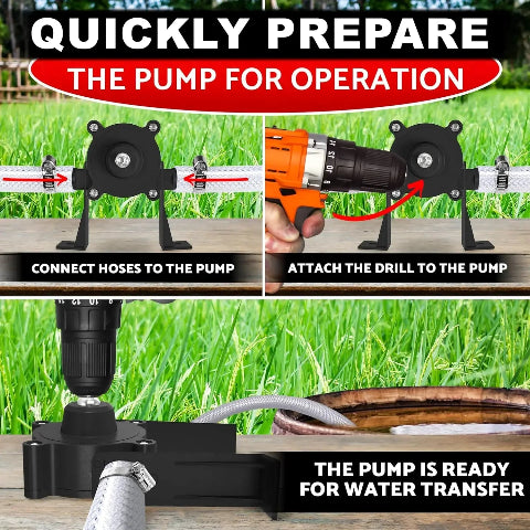 Pompe de perceuse électrique portable, auto-amorçante, pompes de transfert de liquide, petite pompe à eau domestique 62, outil de jardin extérieur